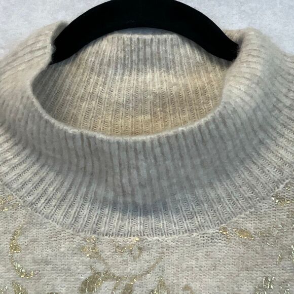 NWT LIZ CLAIBORNE Women’s Plus Sweater 3X Mock Neck Gold Scroll Pullover LS NEW - Picture 7 of 16